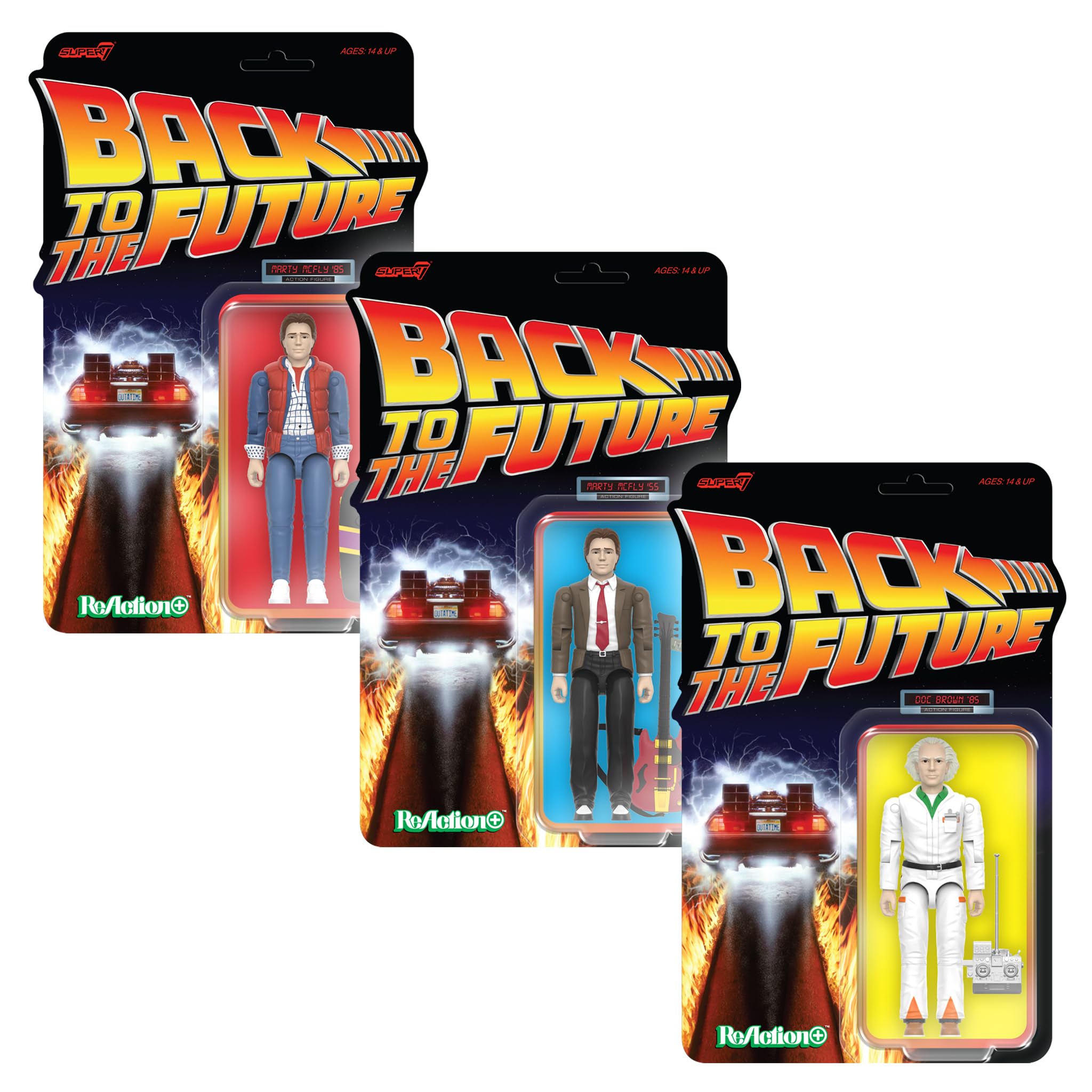 Amazon.com: Super7 Reaction+ Back to the Future Marty McFly (1985